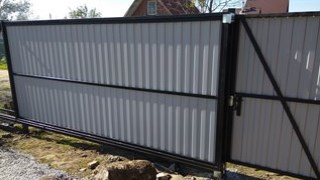 Купить сваи для ворот в Барабинск. Заказать ворота на сваях под ключ от 21406 руб